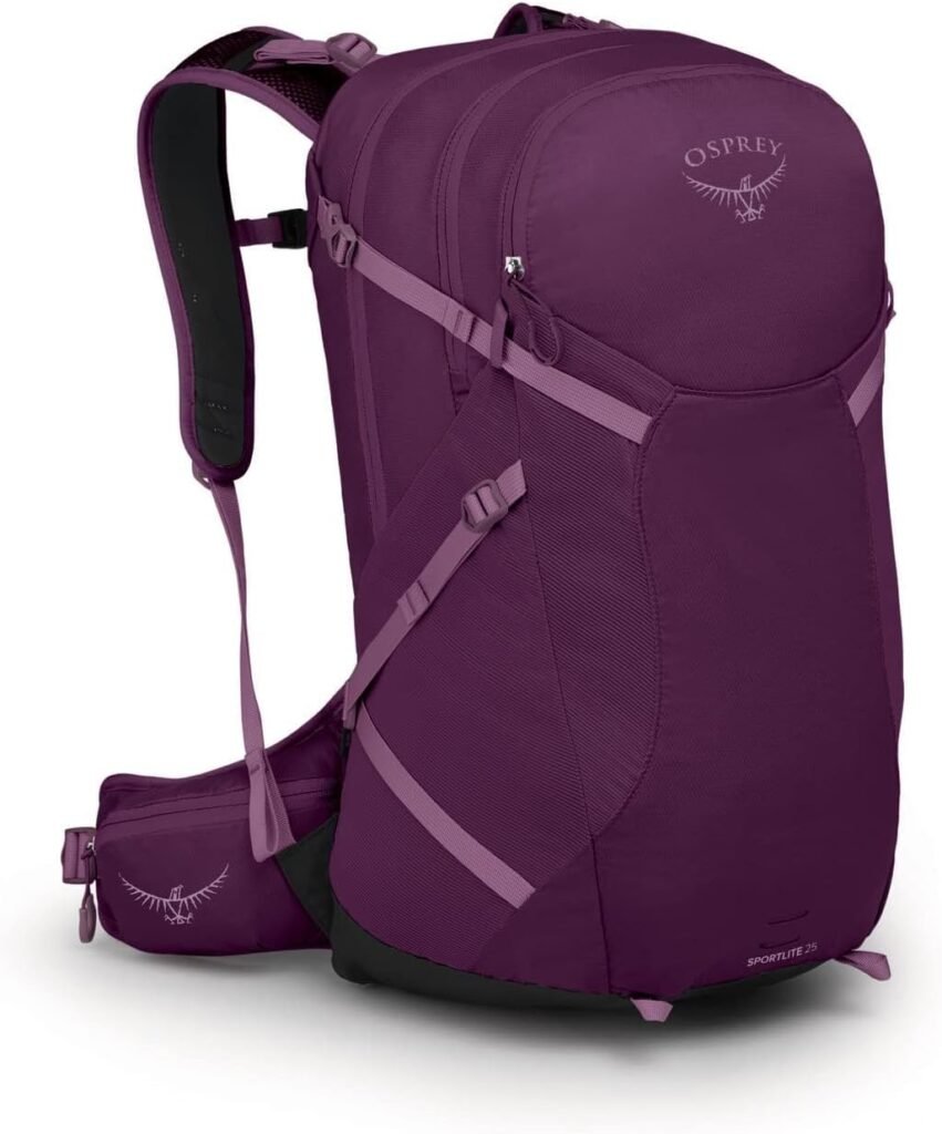 Osprey Sportlite 25L Lightweight Hiking Backpack for Men and Women, Aubergine Purple, M/L