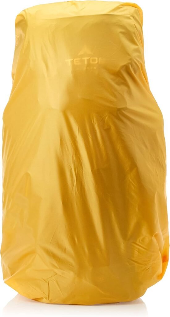 Teton 55L Scout Internal Frame Backpack for Hiking, Camping, Backpacking, Travel, Rain Cover Included, Black