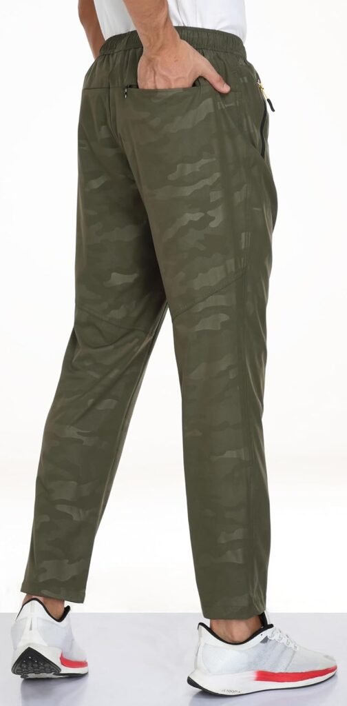 Mens Elastic Waist Hiking Pants Water Resistant Quick-Dry Lightweight Outdoor Sweatpants with Zipper Pockets Mens Elastic Waist Hiking Pants Water Resistant Quick-Dry Lightweight Outdoor Sweatpants with Zipper Pockets