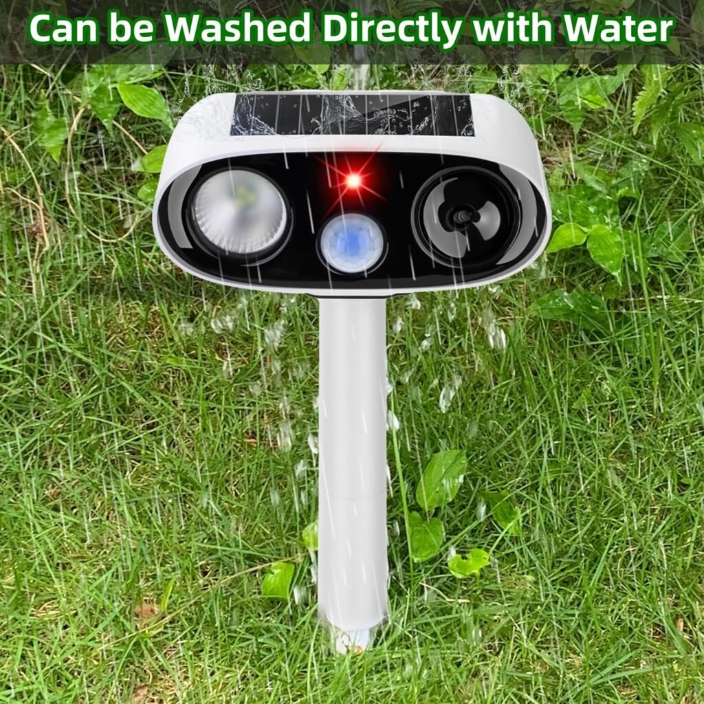 2Pack Solar Ultrasonic Animal Repellent Outdoor Deer Cat Repellent Devices, Waterproof Ultrasonic Bear Repeller Deterrent Control with Flash Light for Rabbit Raccoon Dog Squirrel Out of Garden Yard 2Pack Solar Ultrasonic Animal Repellent Outdoor Deer Cat Repellent Devices, Waterproof Ultrasonic Bear Repeller Deterrent Control with Flash Light for Rabbit Raccoon Dog Squirrel Out of Garden Yard