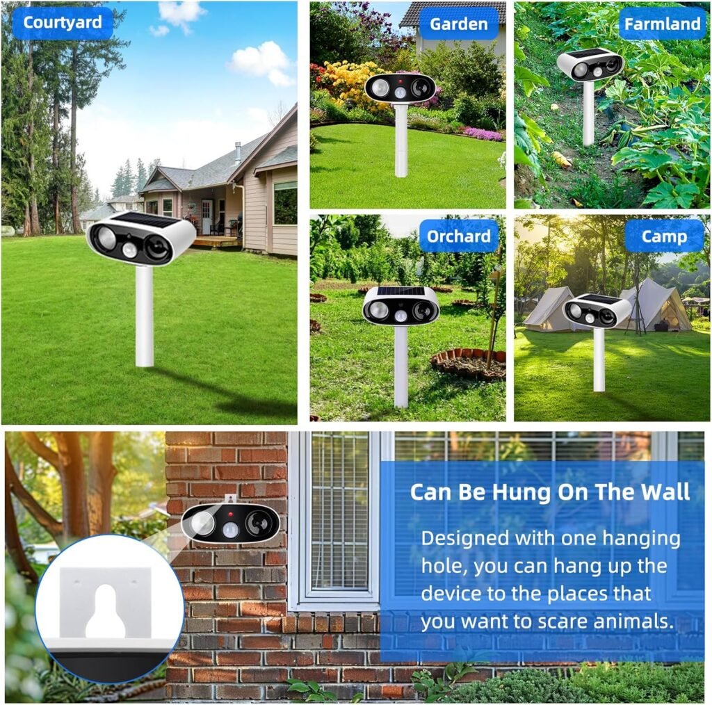 2Pack Solar Ultrasonic Animal Repellent Outdoor Deer Cat Repellent Devices, Waterproof Ultrasonic Bear Repeller Deterrent Control with Flash Light for Rabbit Raccoon Dog Squirrel Out of Garden Yard 2Pack Solar Ultrasonic Animal Repellent Outdoor Deer Cat Repellent Devices, Waterproof Ultrasonic Bear Repeller Deterrent Control with Flash Light for Rabbit Raccoon Dog Squirrel Out of Garden Yard